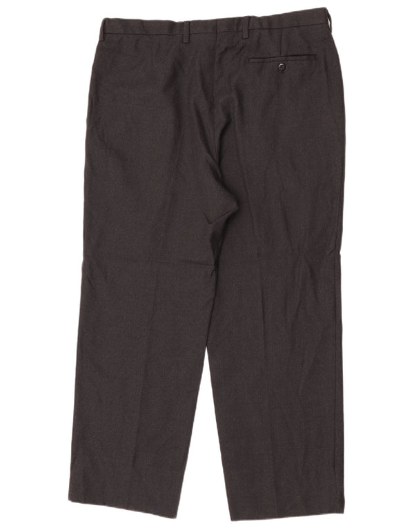 Pantaloni da completo da uomo Burberry W36 L28 in lana grigia