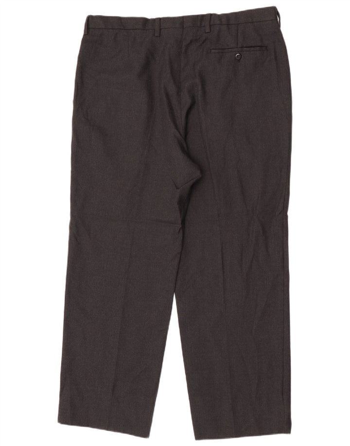 Pantaloni da completo da uomo Burberry W36 L28 in lana grigia