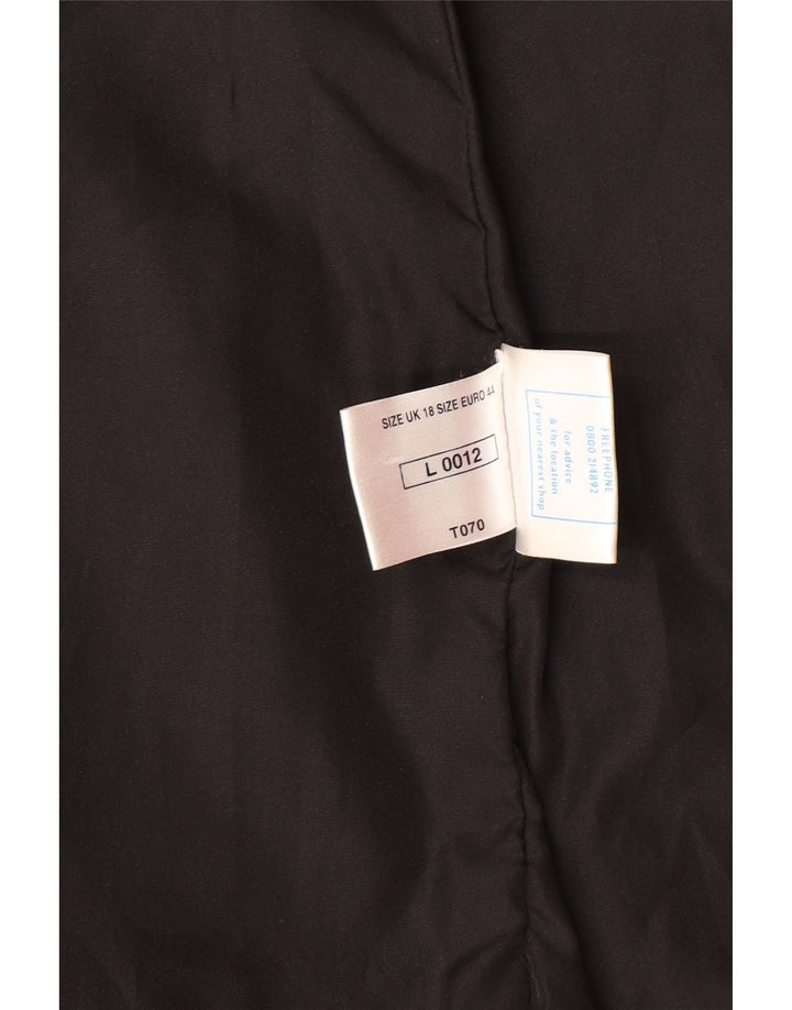 Cappotto oversize in pelle da donna VINTAGE UK 18 XL in pelle nera