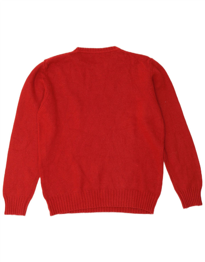 MASSIMO DUTTI Maglione da uomo girocollo grande in lana rossa