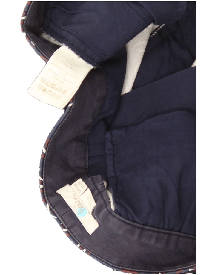 Pantaloni chino da donna con motivo astratto Boden UK 12 medio W30 L27 blu navy
