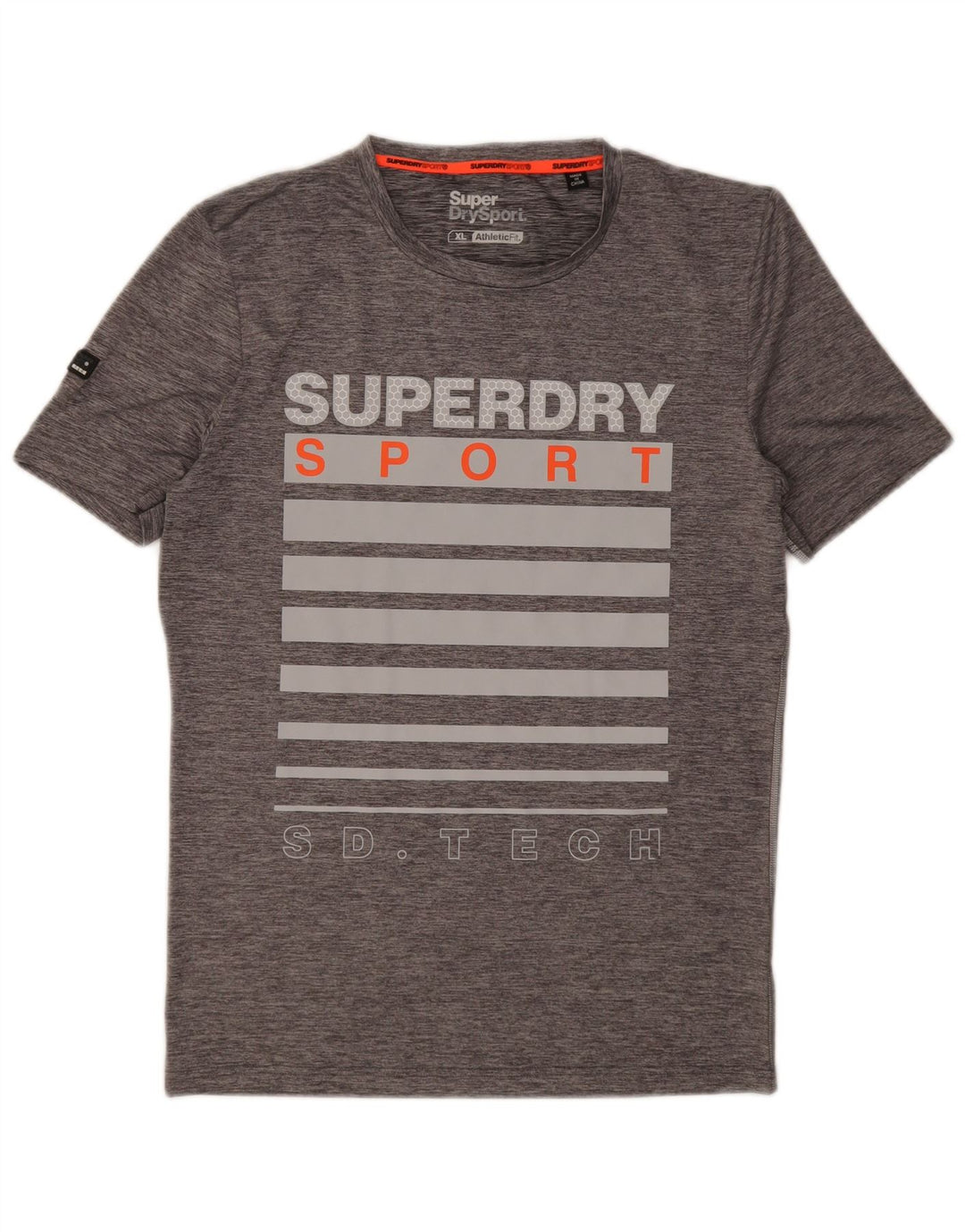 T-shirt grafica da uomo Superdry Top XL grigio chiazzato