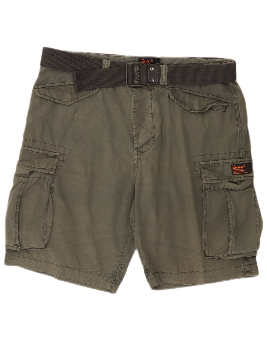 Pantaloncini cargo da uomo SUPERDRY W34 grandi cotone kaki