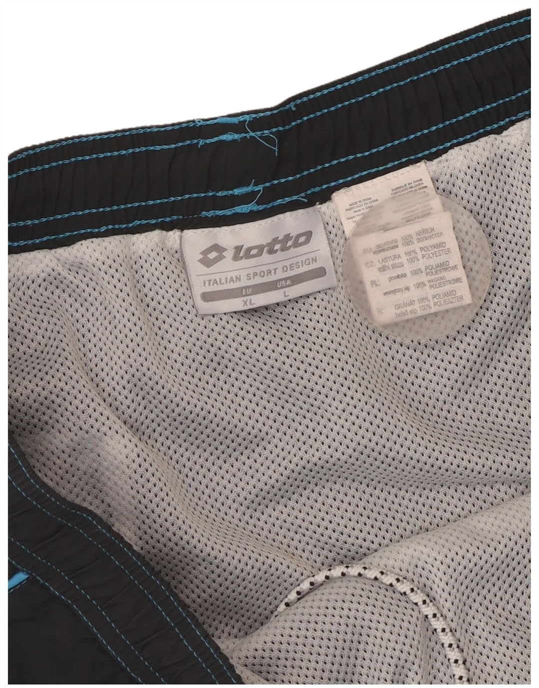 Pantaloncini da bagno da uomo Lotto Large W36 L5 Poliammide grigio