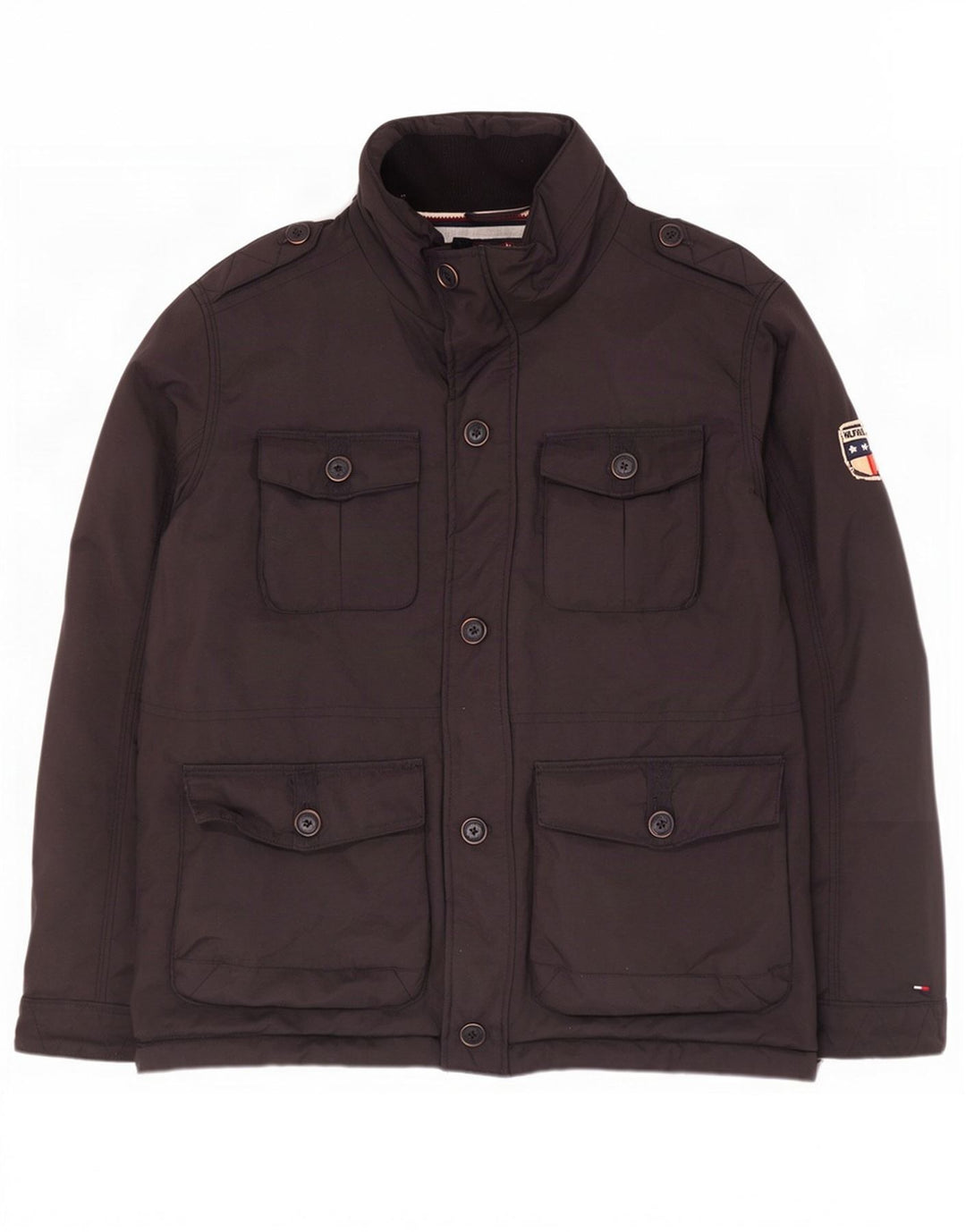 Giacca militare da uomo Tommy Hilfiger UK 40 grande nylon nero