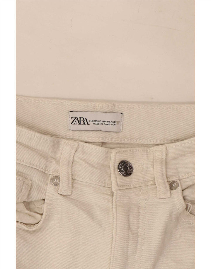 Jeans Bootcut da donna Zara EU 36 XS W26 L24 Bianco