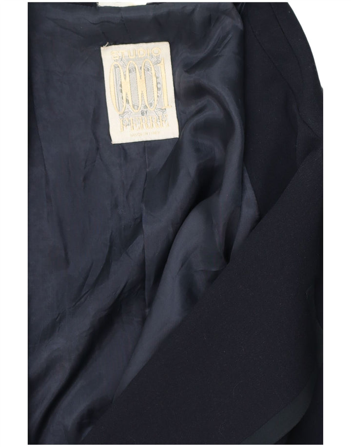 Giacca blazer da donna a 1 bottone Ferre UK 16 grande blu navy