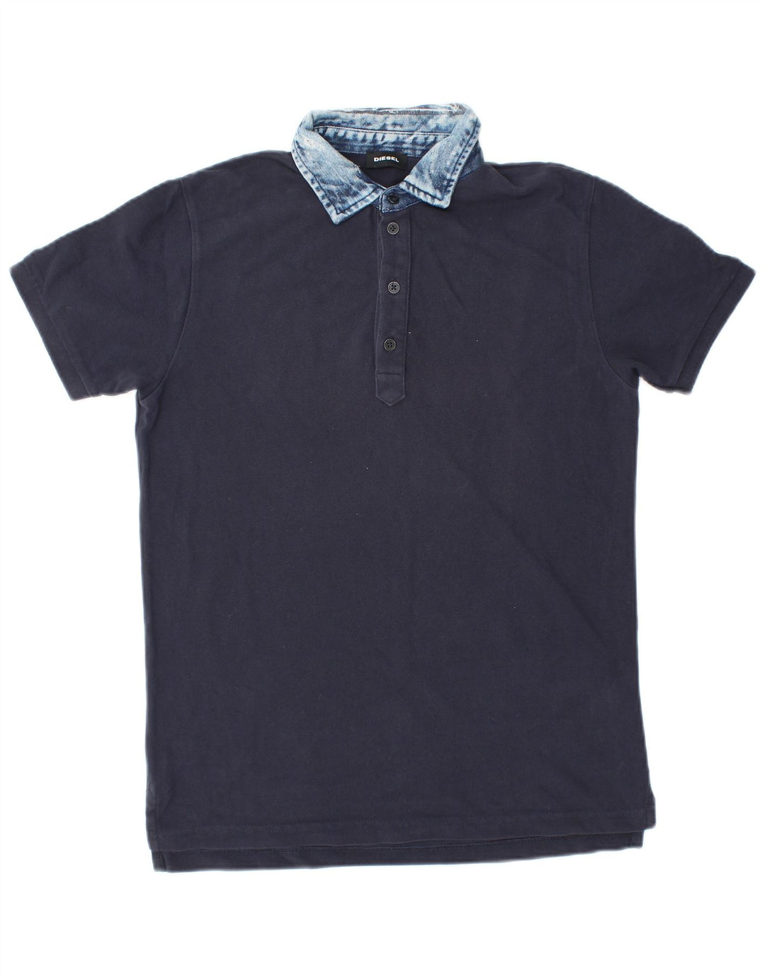 Polo da uomo DIESEL piccola in cotone blu navy