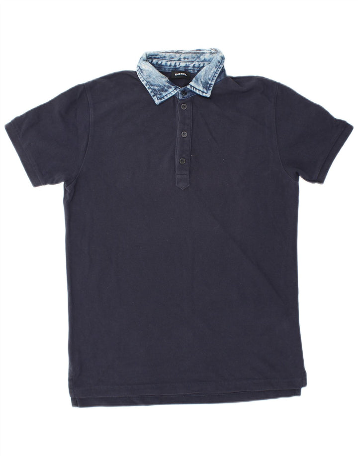 Polo da uomo DIESEL piccola in cotone blu navy