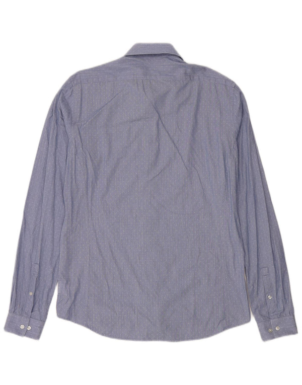 Camicia Calvin Klein da uomo extra slim fit taglia 40 15 1/2 blu medio maculato