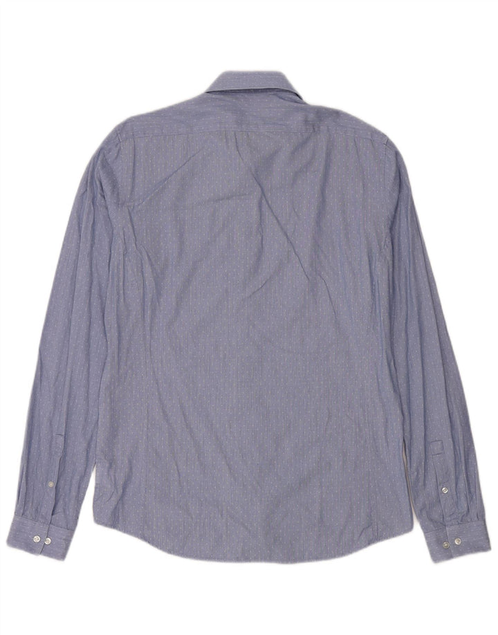 Camicia Calvin Klein da uomo extra slim fit taglia 40 15 1/2 blu medio maculato