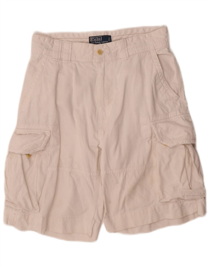 Pantaloncini cargo da uomo Polo Ralph Lauren W30 cotone bianco medio