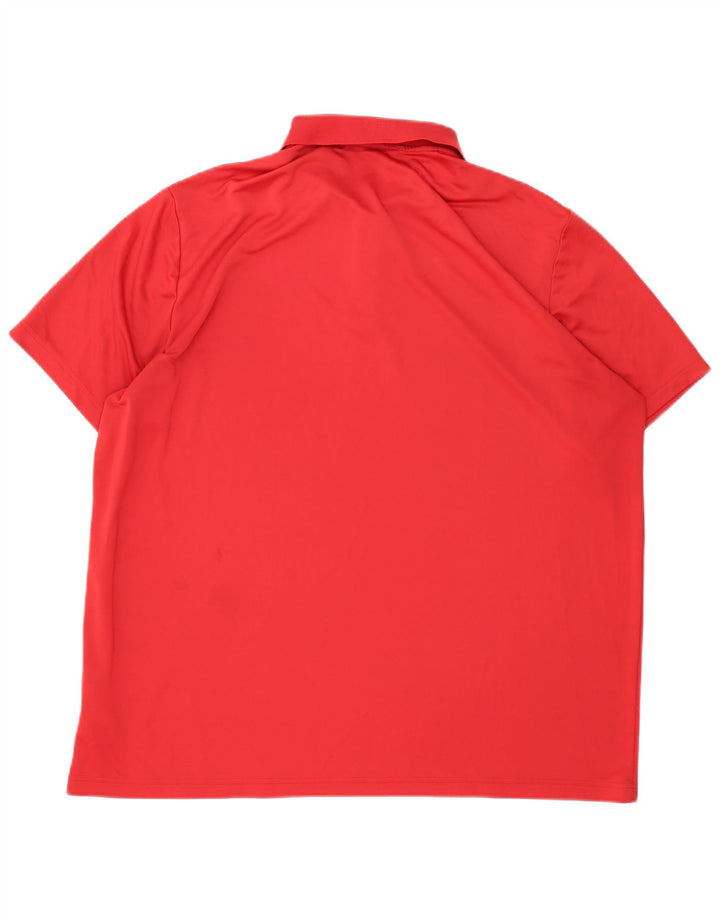 Polo ADIDAS da uomo 2XL rossa in poliestere