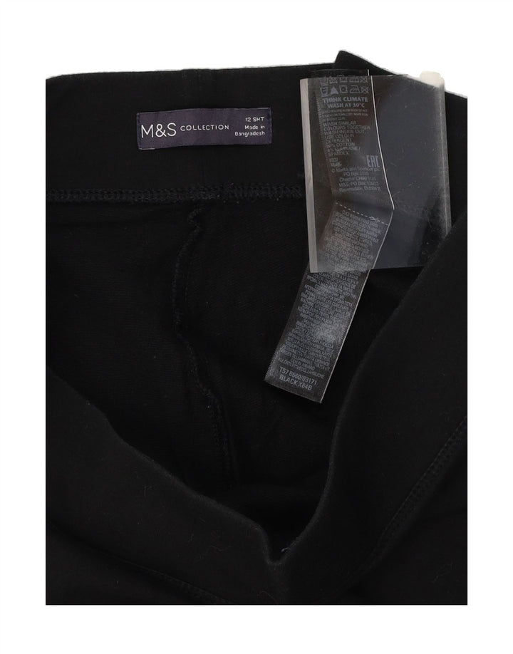 MARKS & SPENCER Womens Tracksuit Trousers UK 12 Medium Black Cotton Vintage Marks & Spencer and Second-Hand Marks & Spencer from Messina Hembry 