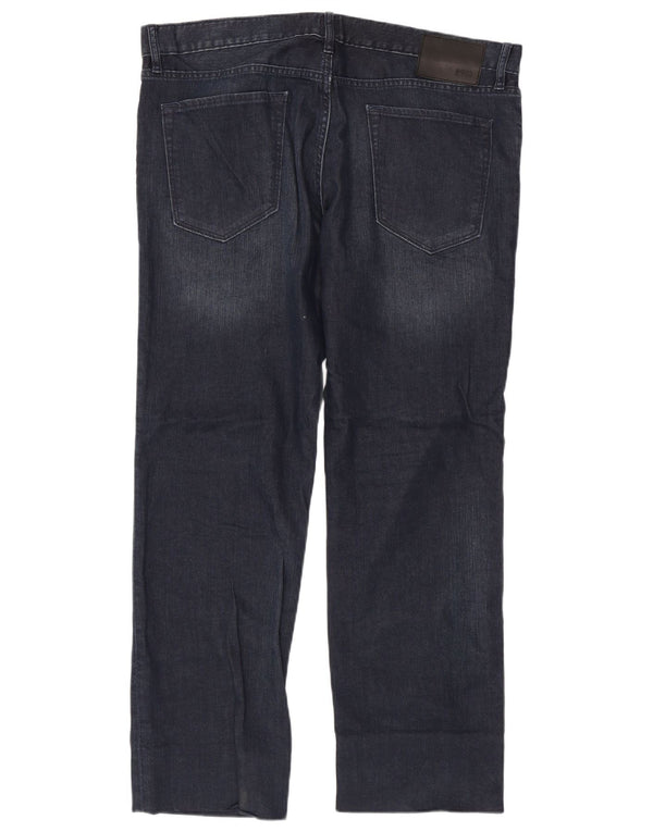 Jeans dritti da uomo Hugo Boss W38 L31 cotone blu navy
