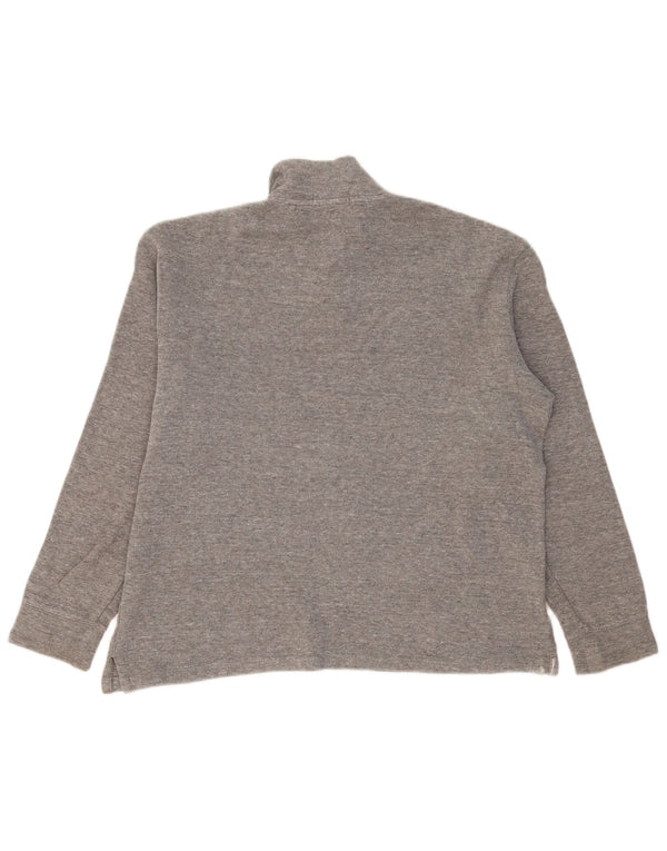 POLO RALPH LAUREN Maglione da uomo con zip e collo in cotone grigio medio