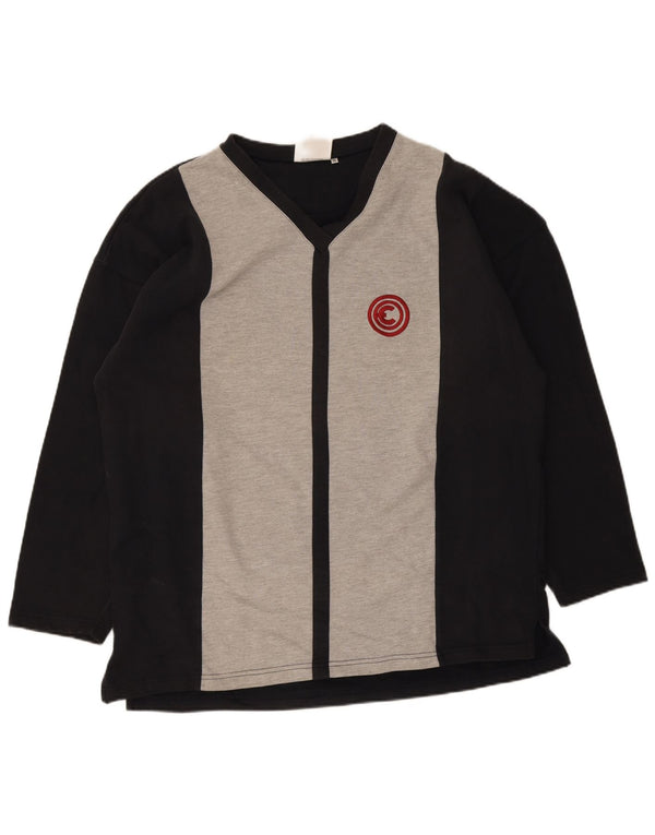 Giacca da ginnastica da uomo Chiemsee XL in cotone color block nero