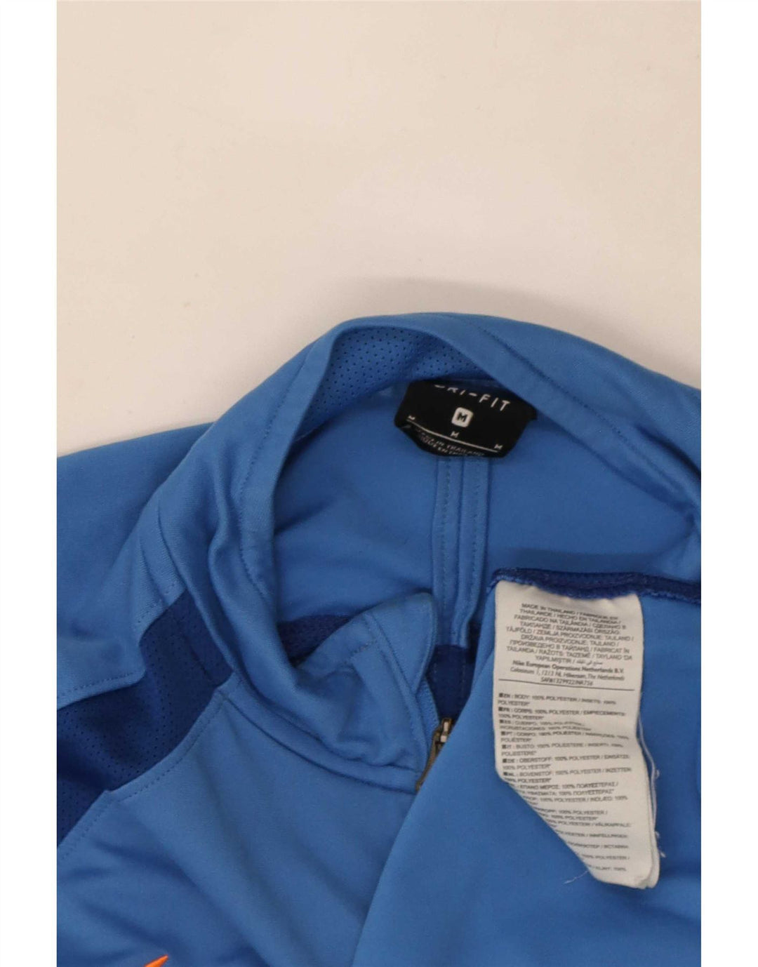 Maglia da tuta Nike Dri Fit con zip e collo da uomo, color block blu medio