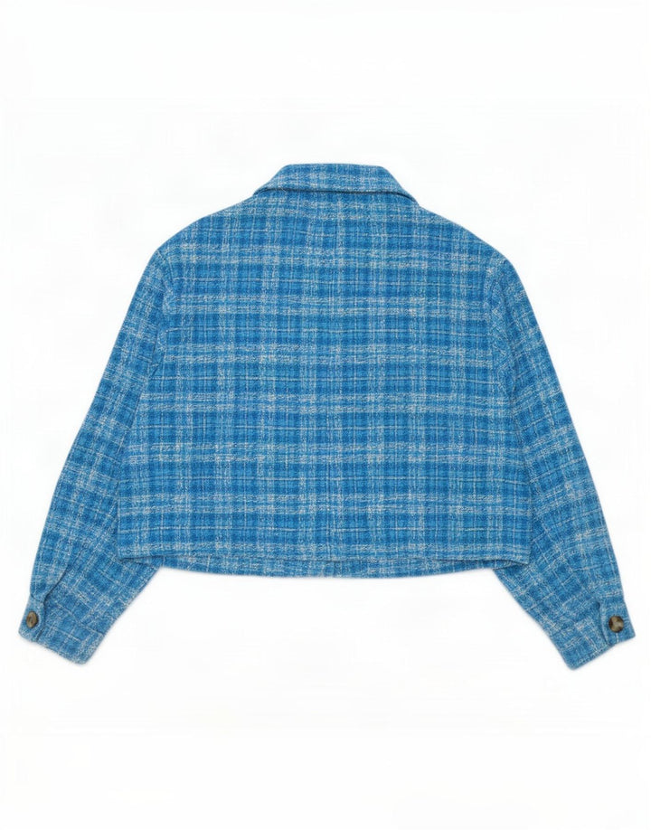 Giubbotto bomber da donna Zara UK 18 XL poliestere scozzese blu