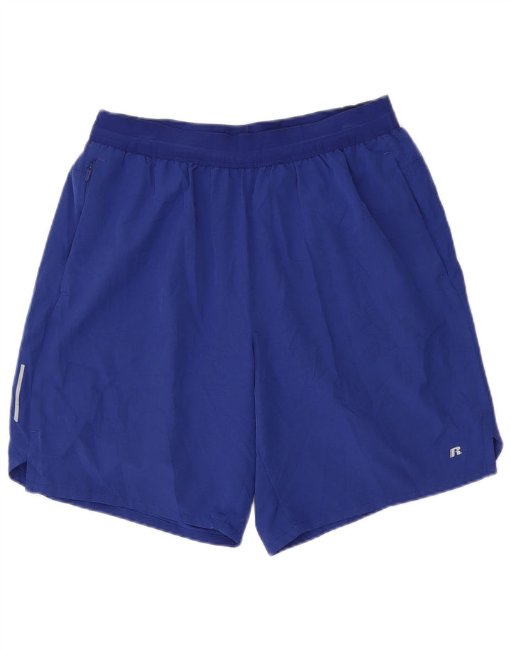 Pantaloncini sportivi Dri-Power da uomo Russell Athletic, grandi in poliestere blu