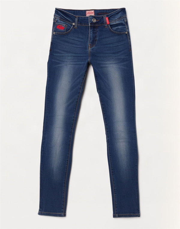 Jeans Superdry da donna Rosefill Super Skinny W30 L32 cotone blu