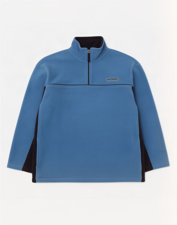 Maglione in pile da donna Gap con collo e zip UK 20 2XL Poliestere color block blu