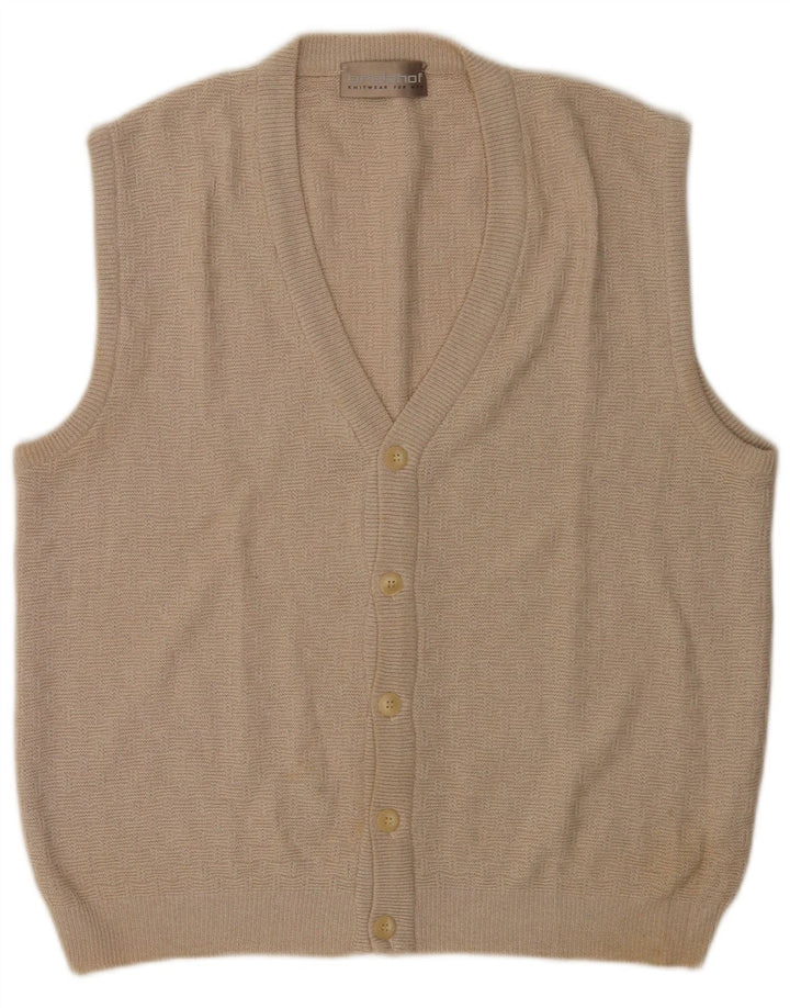 Maglione cardigan senza maniche da uomo Breidhof IT 50 Poliacrilico beige medio