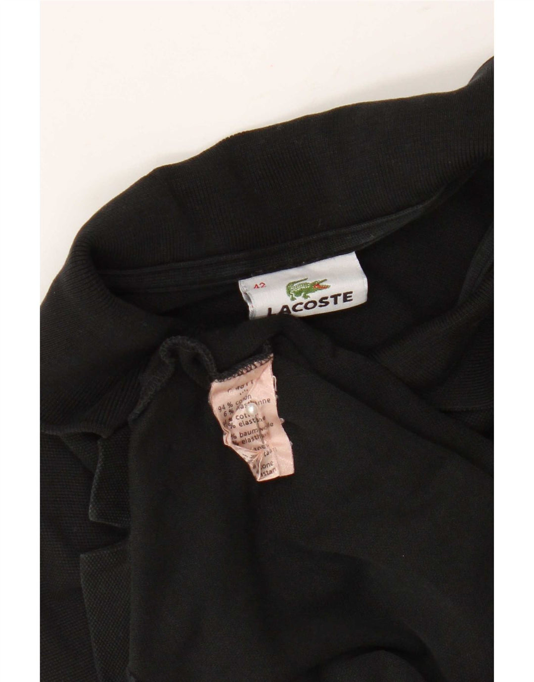 Abito polo da donna Lacoste taglia 42 grande in cotone nero