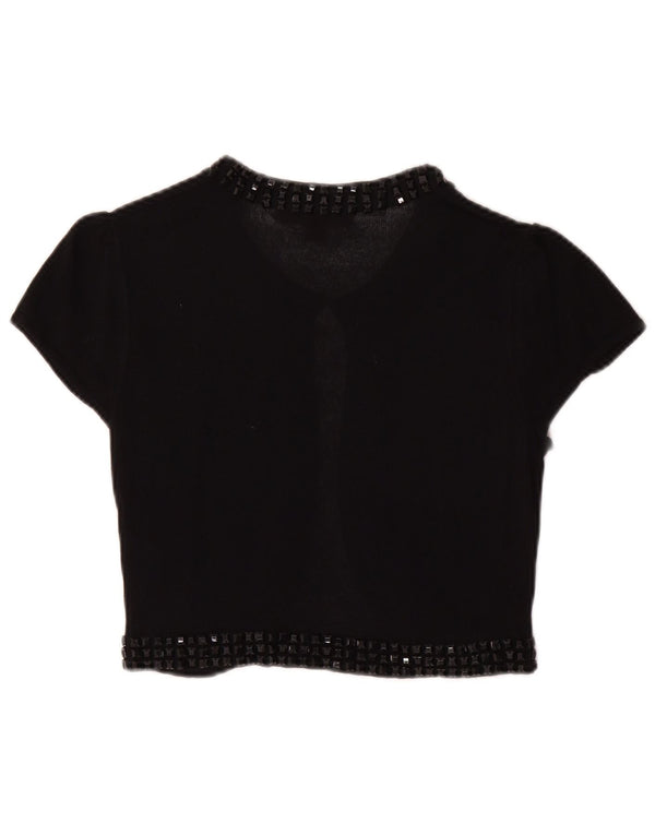 MONSOON Womens Bolero Jumper UK 10 Small Black Viscose