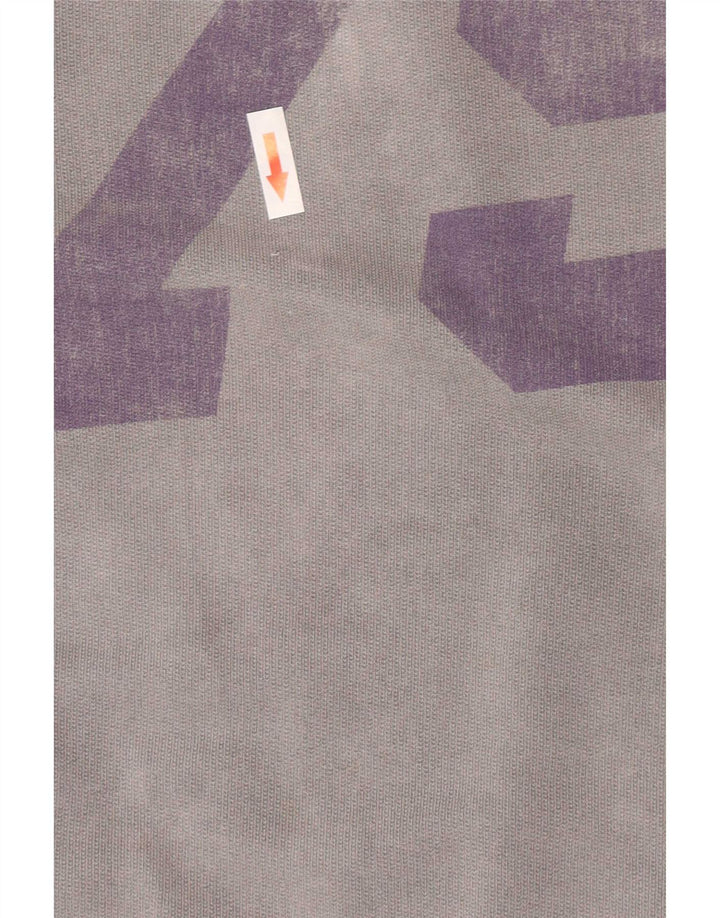 Felpa grafica da uomo Zara Maglione grande in cotone grigio