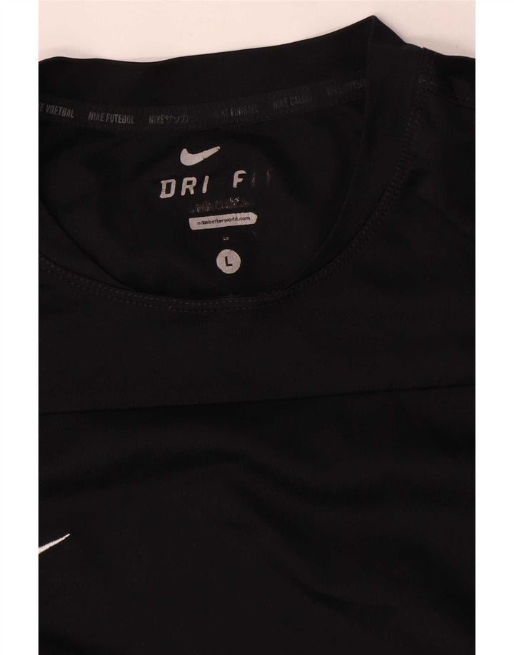 T-shirt Nike Dri Fit da uomo, grande, in poliestere color block nero