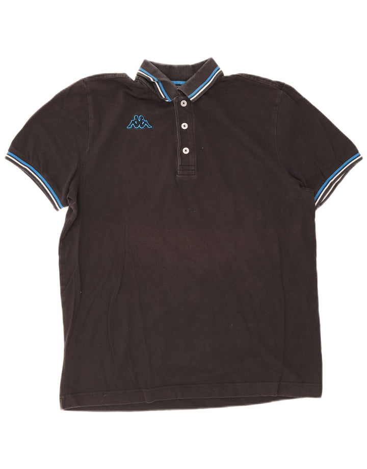 Polo Kappa Uomo Large a Righe Nere