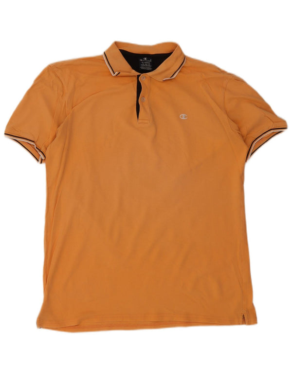 Polo da uomo Champion XL a righe arancioni