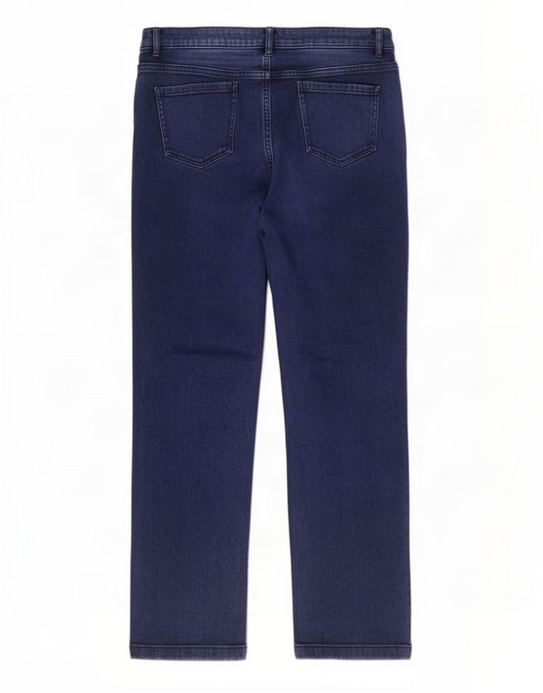 Jeans dritti da donna Marks & Spencer UK 16 Large W34 L29 Cotone blu navy
