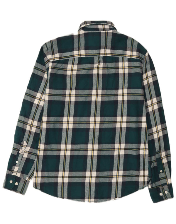 Camicia da uomo in flanella Jack & Jones XS in cotone scozzese verde