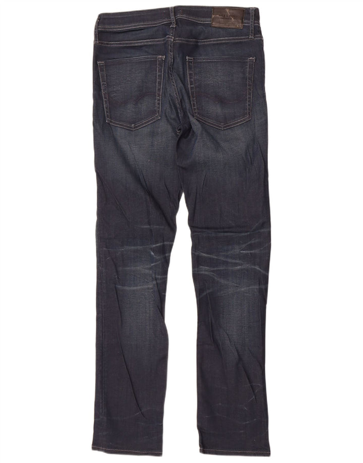 Jack & Jones Uomo Tim Slim Jeans W33 L34 Cotone Blu