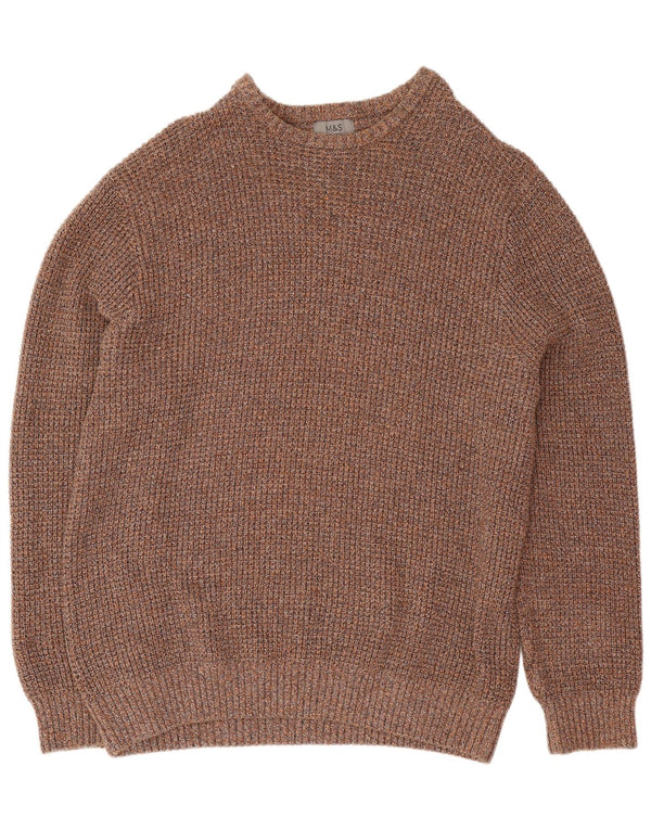 Maglione maglione girocollo da uomo Marks & Spencer 2XL cotone marrone
