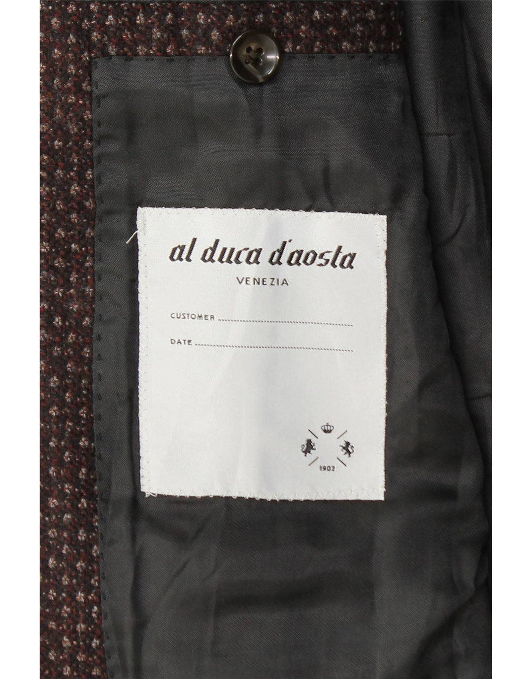 Giacca blazer a 3 bottoni da uomo Al Duca D'Aosta IT 52 XL Borgogna screziata