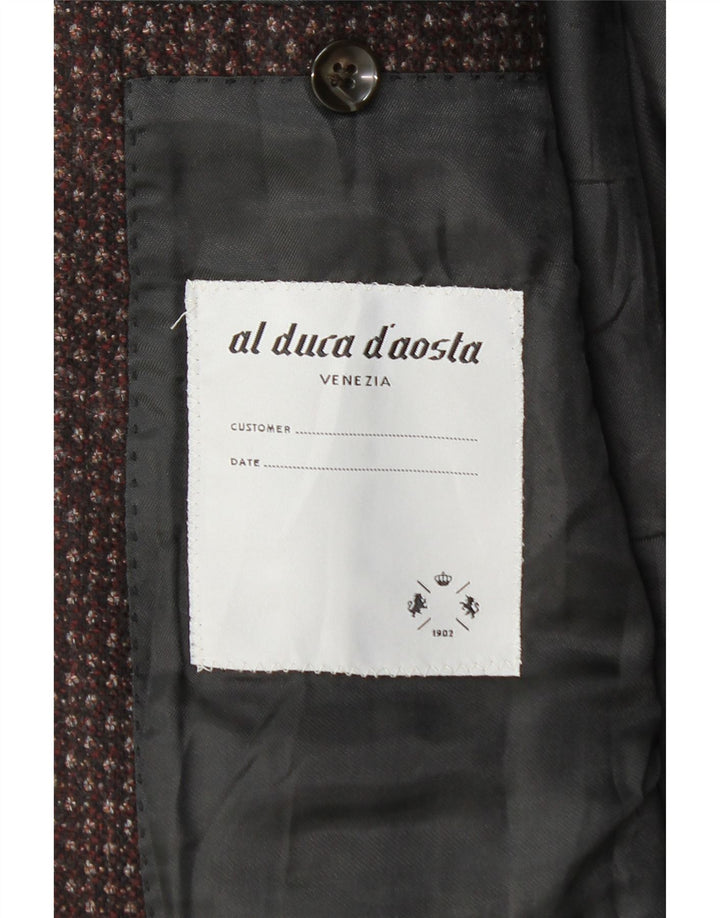 Giacca blazer a 3 bottoni da uomo Al Duca D'Aosta IT 52 XL Borgogna screziata