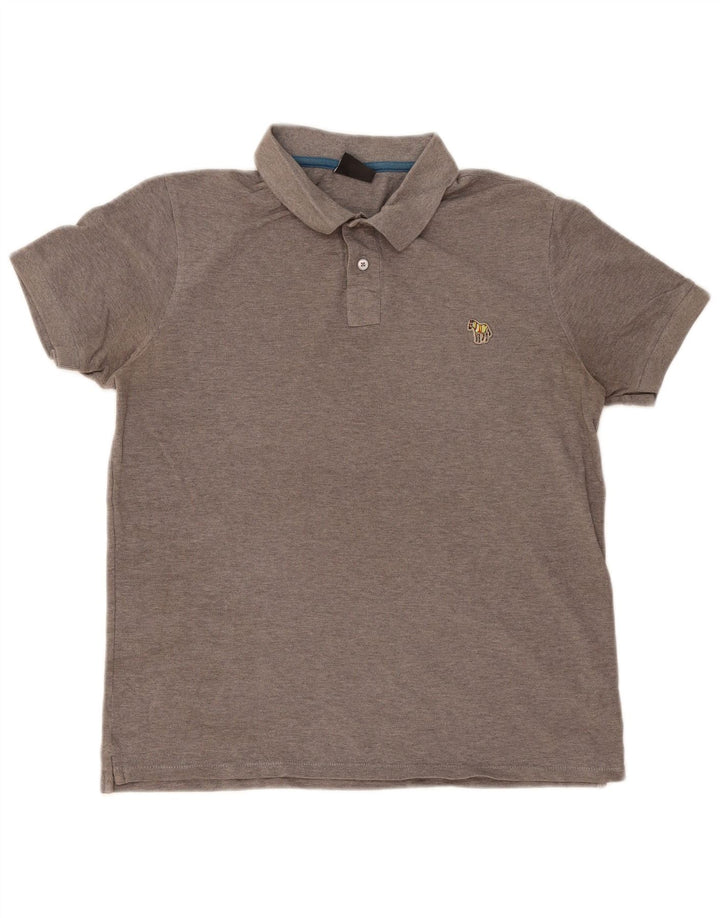 Polo da uomo PAUL SMITH in cotone grigio medio