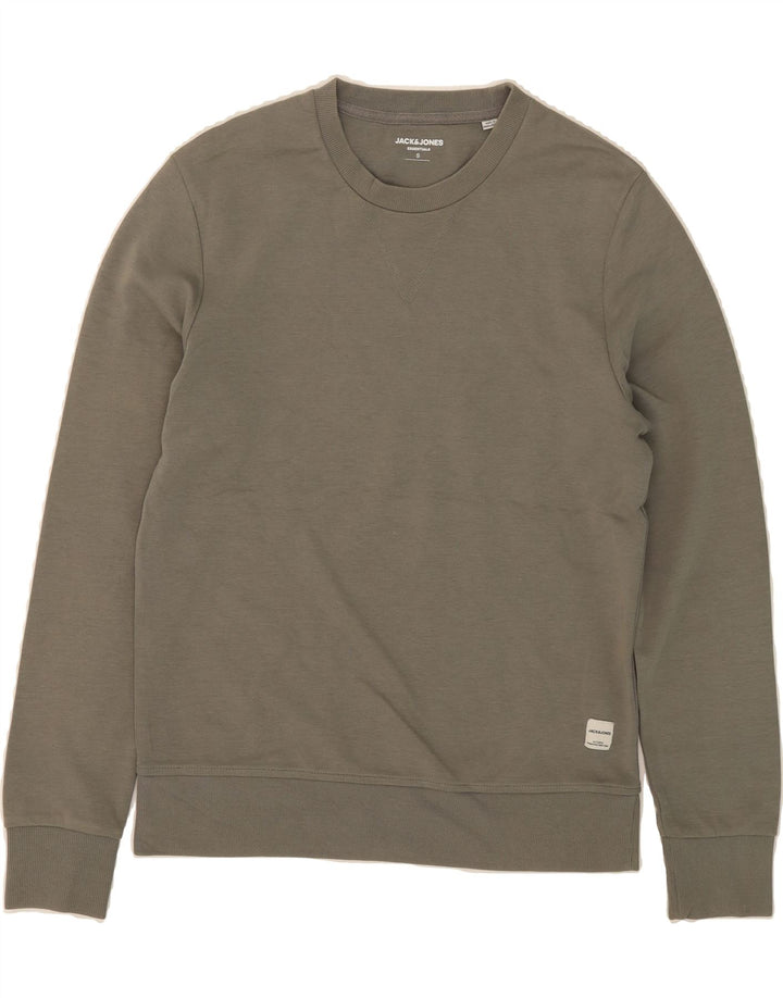JACK & JONES Mens Sweatshirt Jumper Small Grey Cotton Vintage Jack & Jones and Second-Hand Jack & Jones from Messina Hembry 