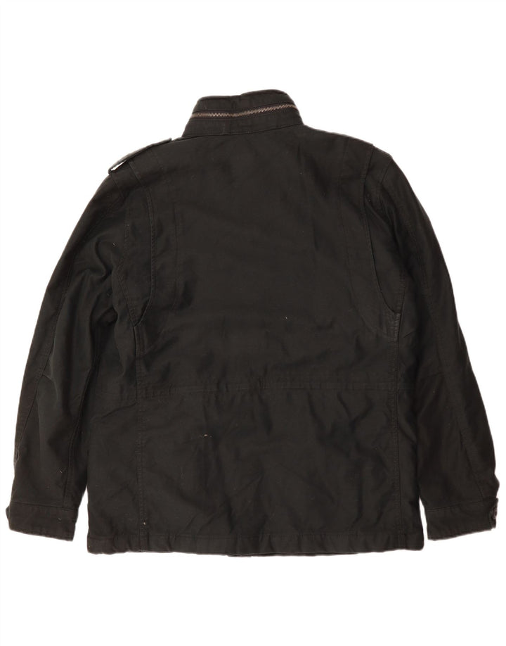 Giacca militare con cappuccio da uomo Superdry UK 40 grande poliestere nero