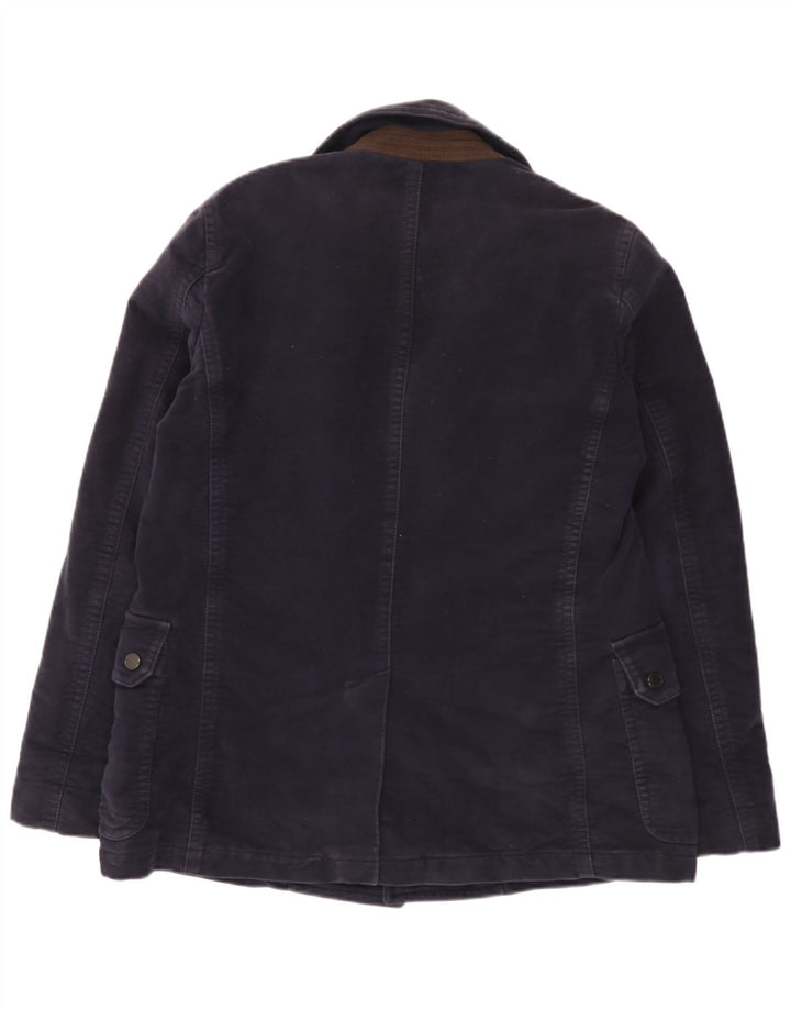 Cappotto da marinaio da uomo Henry Cottons IT 50 grande cotone blu navy