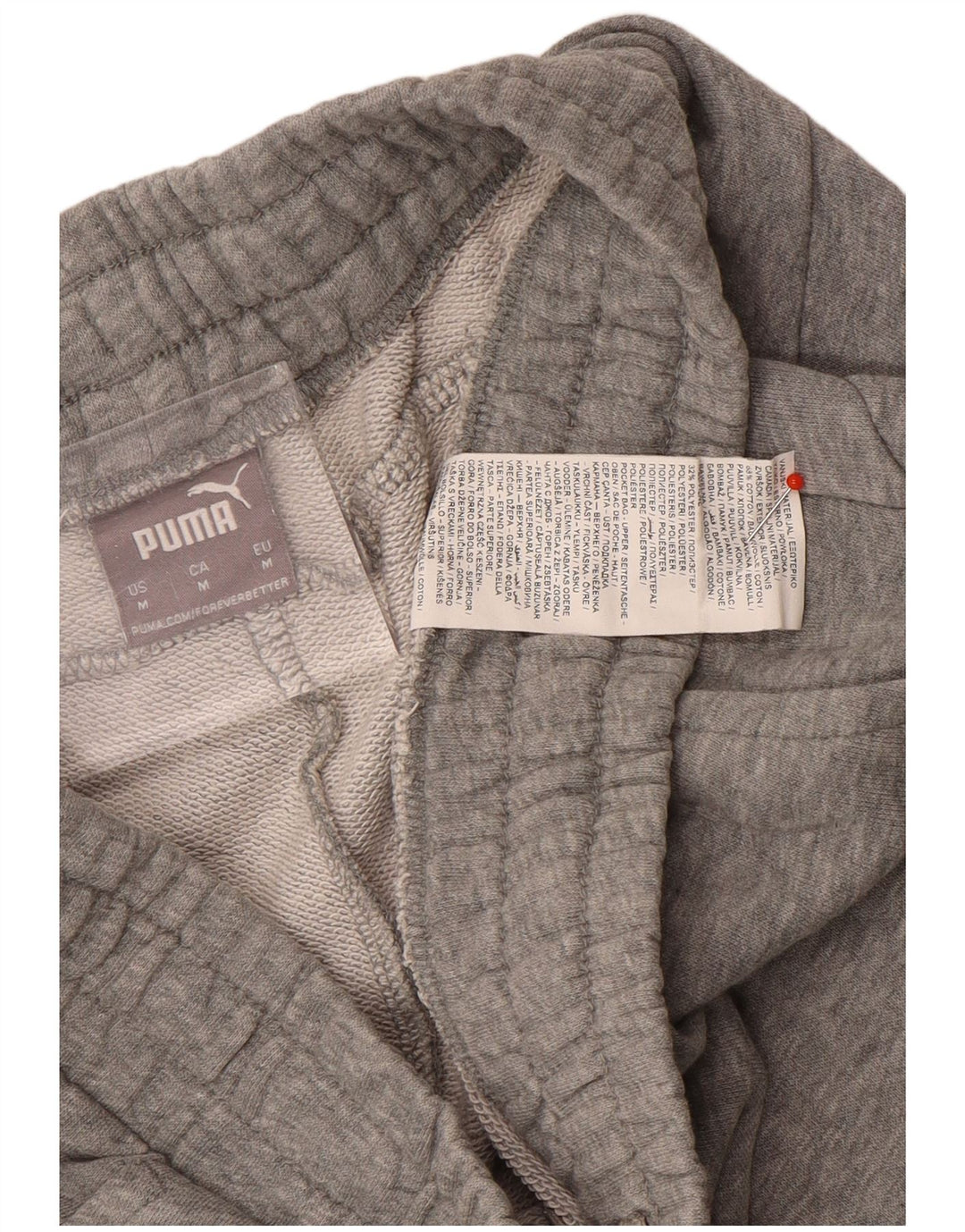 Pantaloncini sportivi da uomo Puma in cotone grigio medio