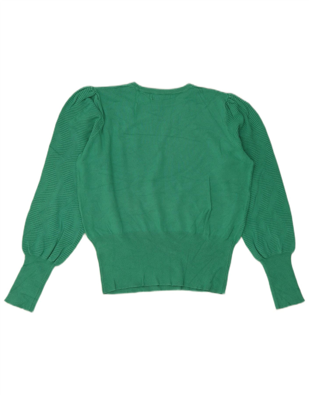 Maglione maglione girocollo corto da donna Marks & Spencer UK 14 verde medio