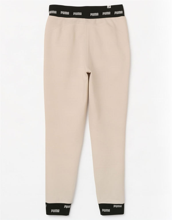 Pantaloni da tuta grafica da uomo Puma Joggers XS in cotone color block bianco