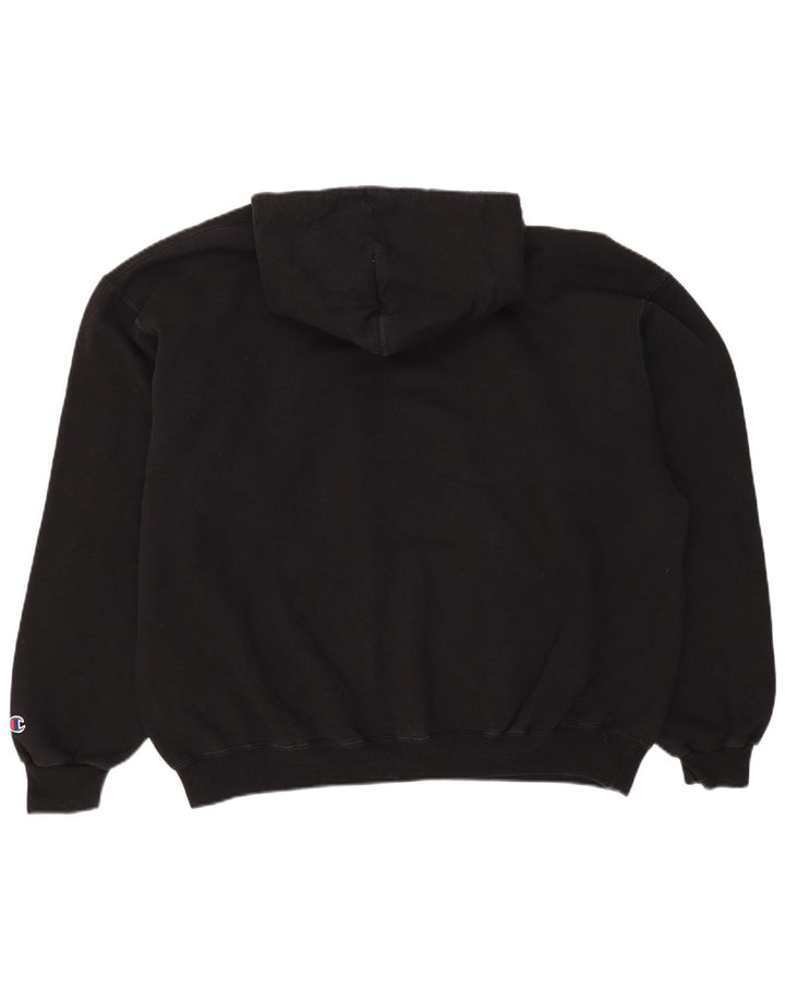 Felpa con cappuccio da uomo Champion XL in cotone nero