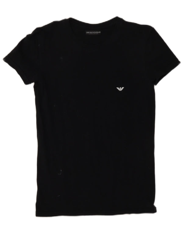 EMPORIO ARMANI T-shirt Uomo Top IT 48 Media Nera Cotone
