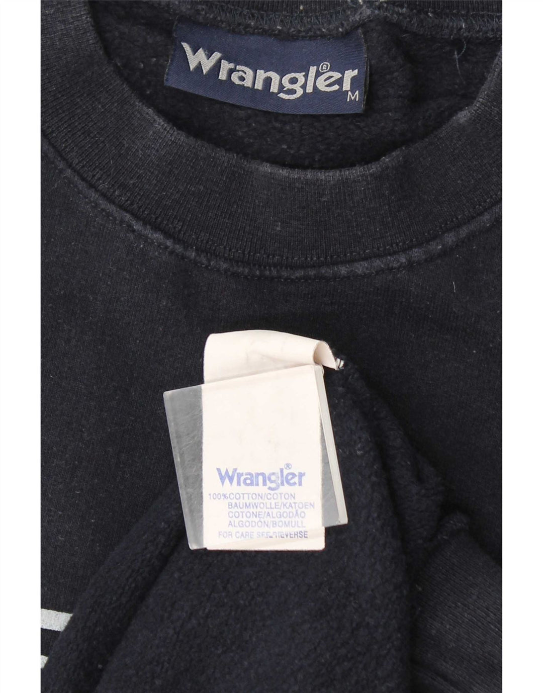 Felpa grafica da uomo Wrangler, maglione medio, cotone blu navy