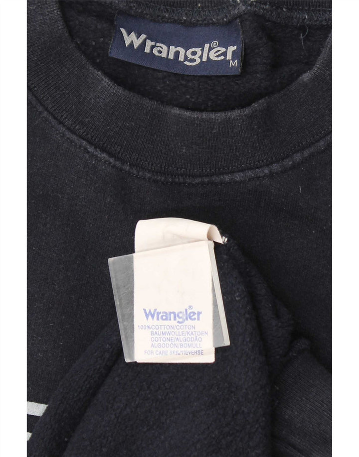 Felpa grafica da uomo Wrangler, maglione medio, cotone blu navy